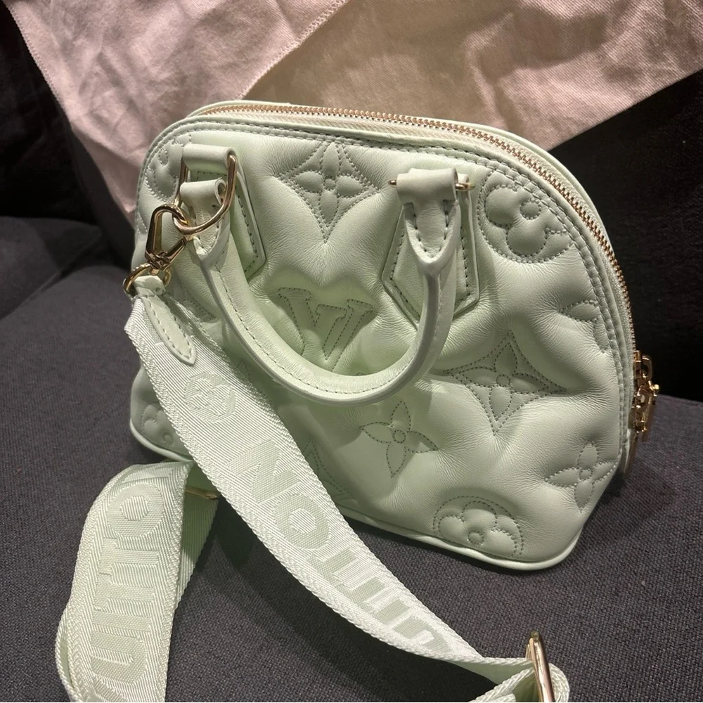 Louis Vuitton Alma Handbag Purse Bubblegram Leather BB - Picture 3 of 7